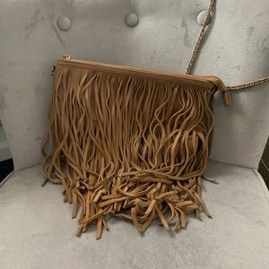 Leather Fringe Brown shoulder Bag ✌🏼 H&M